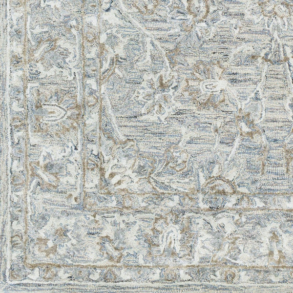 Livabliss Shelby Hand Tufted Wool Viscose Accent Rug with Sculptural High Low Pile Indian Design Denim, Sage 5' x 7'6" SBY1001-576