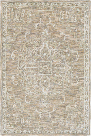 Livabliss Shelby Hand Tufted Wool Viscose Area Rug Traditional Pattern for Entryway or Bedroom Medium Brown, S 4' x 6' SBY1007-46