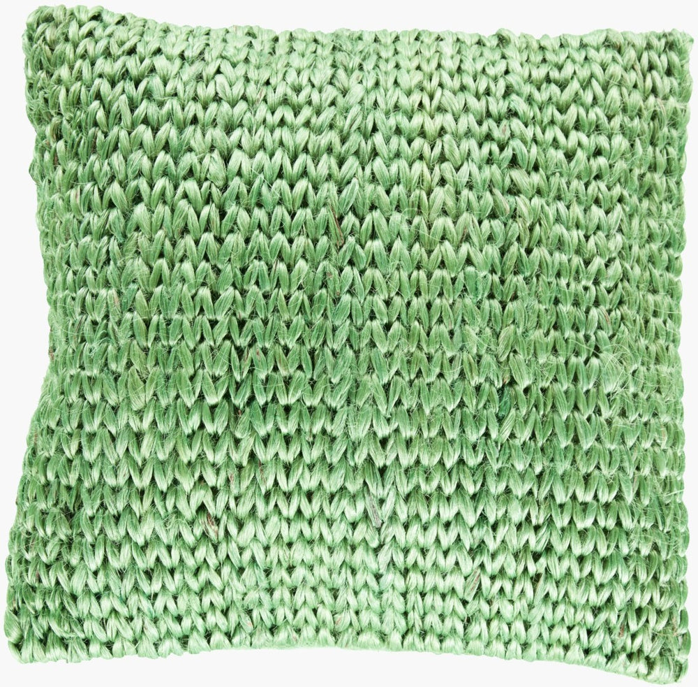 Surya Tropics Cotton Jute Woven Throw Pillow Artisan Handmade Square Bohemian Accent SC001-2222P