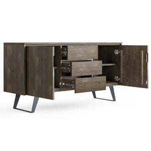 English Elm Lowry Sideboard Buffet – Handcrafted Distressed Grey Storage With Modern-Industrial Design & Durability B136P158869