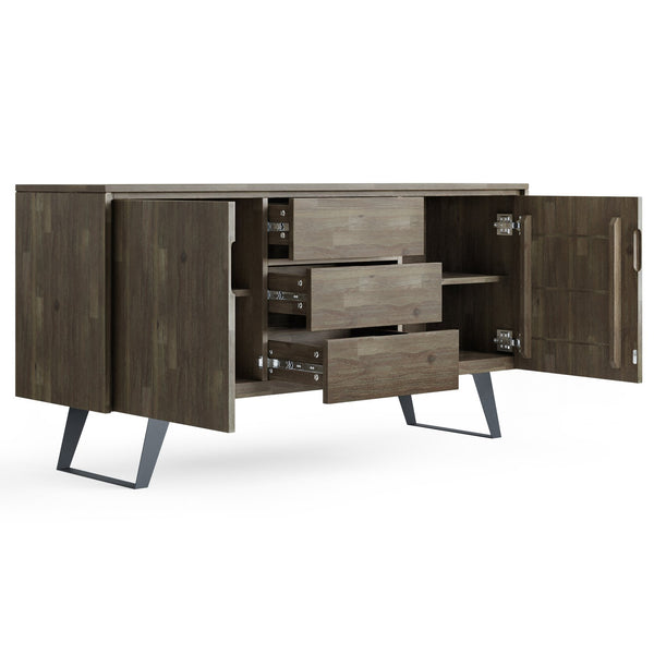 English Elm Lowry Sideboard Buffet – Handcrafted Distressed Grey Storage With Modern-Industrial Design & Durability B136P158869