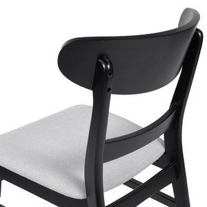 English Elm [video] Rubberwood Dining Chairs Set of 2 Upholstered Mid-century Seats for Modern Homes Light Grey 58915.00LGRY