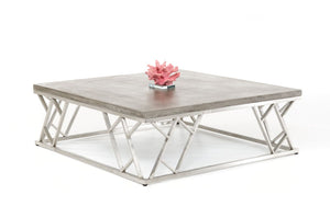 VIG Furniture Modrest Scape Modern Concrete Coffee Table VGGR630300