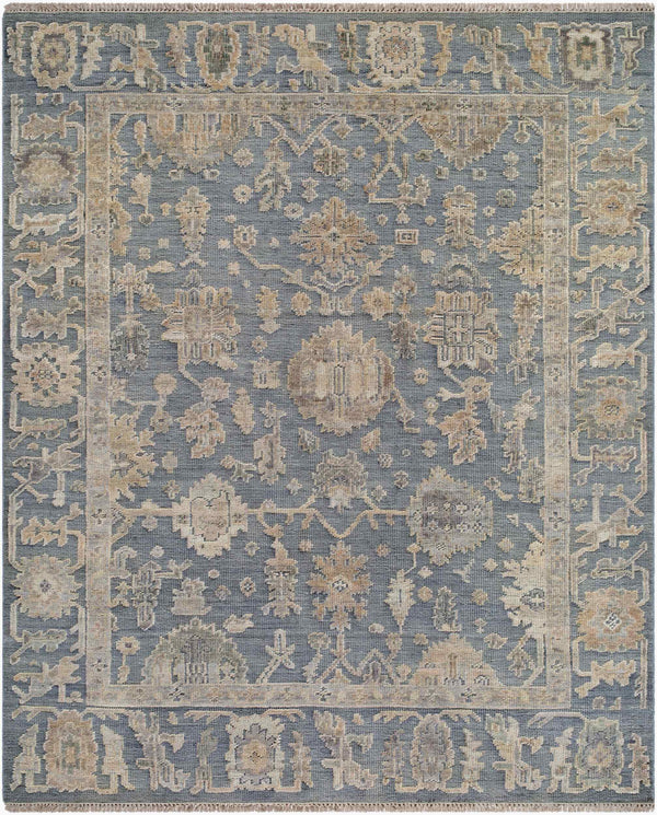 Surya Sinclair Farmhouse Cottage 10' X 14' Handmade Wool Rug - Rustic Elegance & Comfort For Your Home Steel Blue Wool Scc2301-69