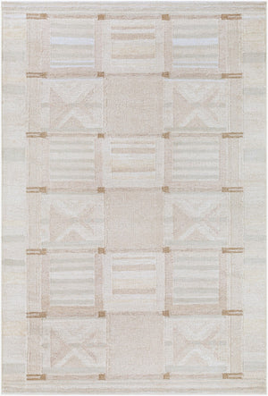 Surya Scandi 2' X 3' Handmade Area Rug – Luxurious Cotton, Acrylic, And Wool Blend For Elegant Home Decor Tan Viscose,Linen,Acrylic,Wool Scd2302-23