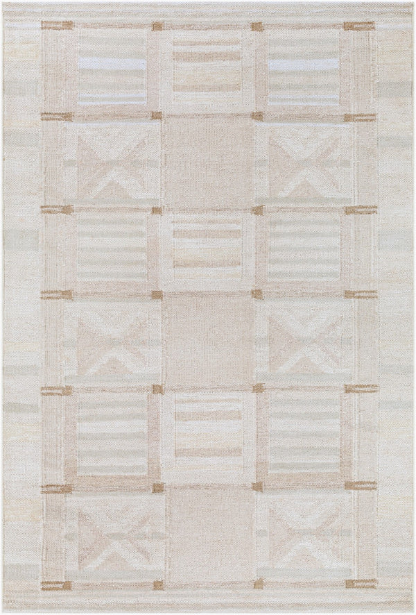 Surya Scandi 2' X 3' Handmade Area Rug – Luxurious Cotton, Acrylic, And Wool Blend For Elegant Home Decor Tan Viscose,Linen,Acrylic,Wool Scd2302-23