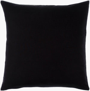 Surya Stitched Linen Accent Pillow - 18"X18" Stylish Home Decor With Intricate Stitching & Easy Care Charcoal Linen,Cotton Sce002-1818