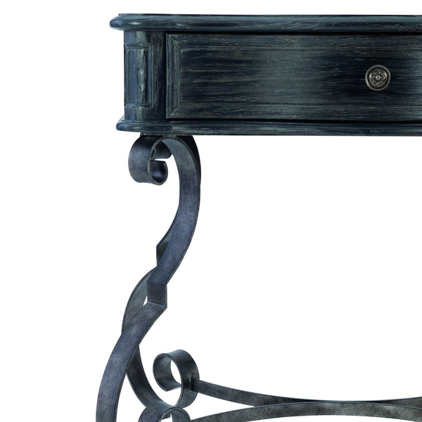 Bernhardt Bernhardt Villa Toscana Ember Nightstand With Distressed Italian Design, Serpentine Drawer & Metal Scrollwork 302218B