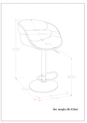 English Elm Archer Bentwood Adjustable Swivel Bar Stool in Black Vegan Leather with Walnut Veneer, Gas Lift B136P158379