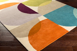 Surya Scion Sci-28 2' X 3' Handmade Wool Rug - Modern, Stylish Design With Medium Pile & One-year Warranty Burnt Orange Wool Sci28-23