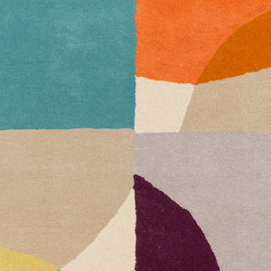 Surya Scion Sci-28 2' X 3' Handmade Wool Rug - Modern, Stylish Design With Medium Pile & One-year Warranty Burnt Orange Wool Sci28-23