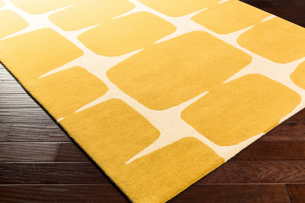 Surya Scion Sci-28 2' X 3' Handmade Wool Rug - Modern, Stylish Design With Medium Pile & One-year Warranty Mustard Wool Sci36-3353
