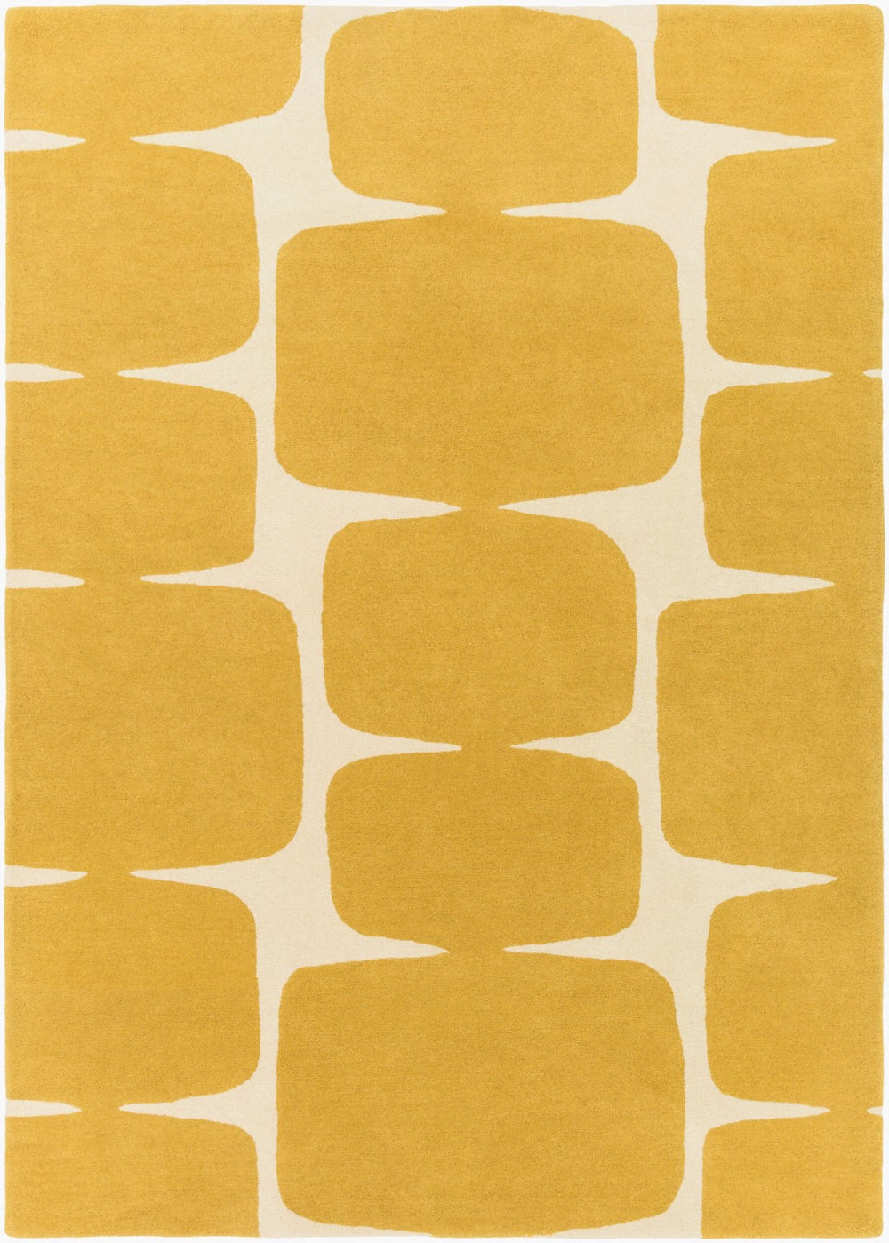 Surya Scion Sci-28 2' X 3' Handmade Wool Rug - Modern, Stylish Design With Medium Pile & One-year Warranty Mustard Wool Sci36-3353