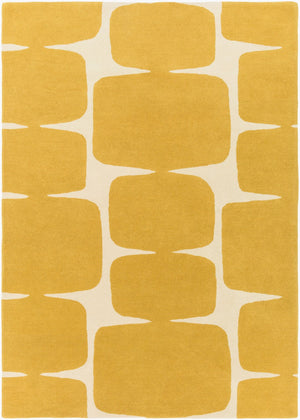 Surya Scion Sci-28 2' X 3' Handmade Wool Rug - Modern, Stylish Design With Medium Pile & One-year Warranty Mustard Wool Sci36-3353