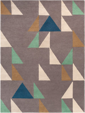 Surya Scion Sci-28 2' X 3' Handmade Wool Rug - Modern, Stylish Design With Medium Pile & One-year Warranty Gray Wool Sci39-23