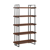 Homelegance By Top-Line Elouise Rustic Brown Etagere Bookcase Brown MDF