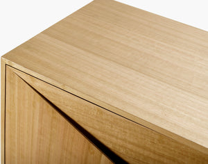 Surya Scalene Modern Minimalist 32"H X 35"W Wood Veneer Sideboard Cabinet For Stylish Home Décor Top, Clear,Base, Clear Eucalyptus Veneer,Mdf,Eucalyptus Veneer,Mdf Scln001-323518