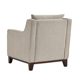 Homelegance By Top-Line Kramer Fabric Chair with Down Feather Cushions Espresso Polyester