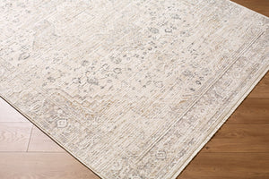 Livabliss Seclusion Traditional Machine Woven Polyester Area Rug with Fringe for Living Rooms Light Beige, Gr 5' x 7'5" SCN2301-575
