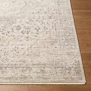 Livabliss Seclusion Traditional Machine Woven Polyester Area Rug with Fringe for Living Rooms Light Beige, Gr 5' x 7'5" SCN2301-575