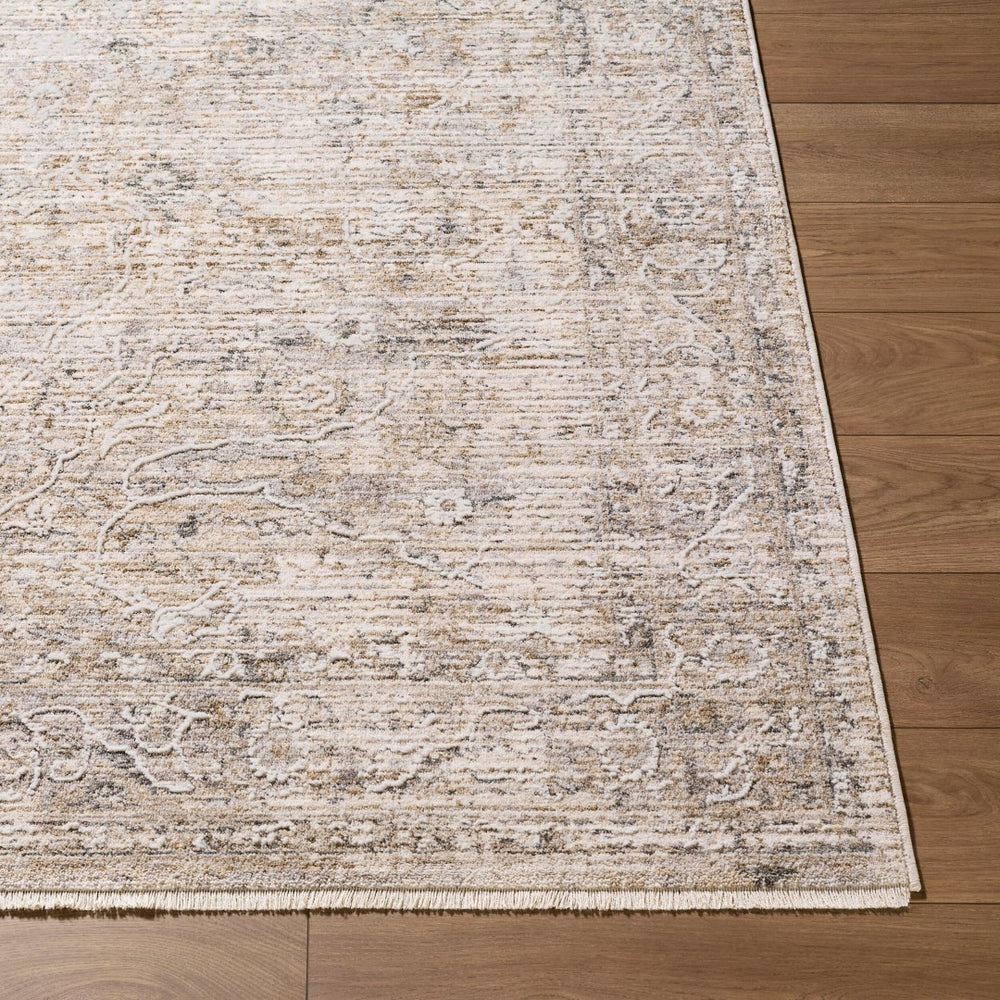 Livabliss Seclusion Traditional Fringe Area Rug Polyester Woven Plush Living Room Accent Light Gray, Lig 6'7" x 9'6" SCN2304-6796