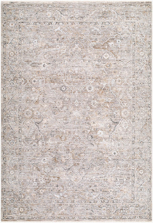 Livabliss Seclusion Traditional Fringe Area Rug Polyester Woven Living Room Bedroom Accent Light Gray, Lig 6'7" x 9'6" SCN2305-6796