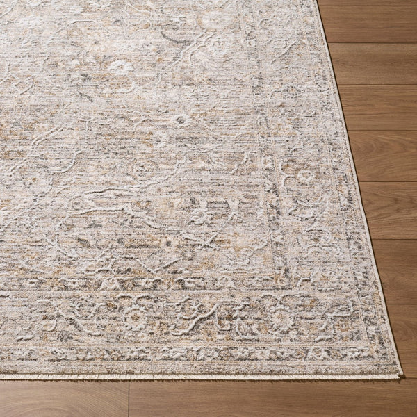 Livabliss Seclusion Traditional Fringe Area Rug Polyester Woven Living Room Bedroom Accent Light Gray, Lig 6'7" x 9'6" SCN2305-6796