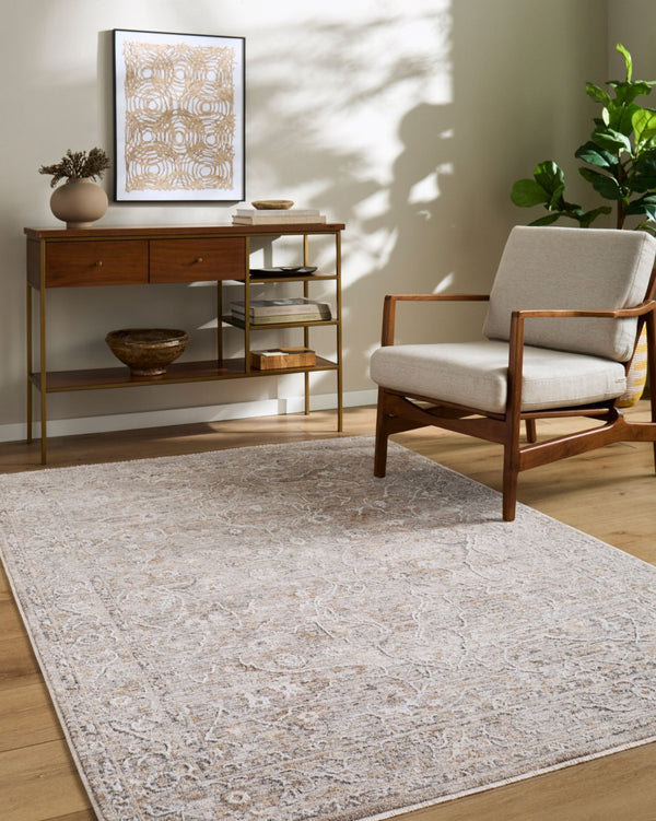 Livabliss Seclusion Traditional Fringe Area Rug Polyester Woven Living Room Bedroom Accent Light Gray, Lig 6'7" x 9'6" SCN2305-6796