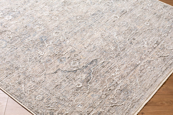 Livabliss Seclusion Traditional Fringe Polyester Area Rug Plush Medium Pile for Living Room Light Gray, Gra 7'10" x 10'2" SCN2306-710102