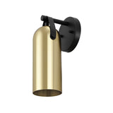 Safavieh Westly, 4 Inch, Brass/Black, Iron/Leather Wall Sconce Set Of 2​ - Set of 2 Brass Gold SCN4103D-SET2