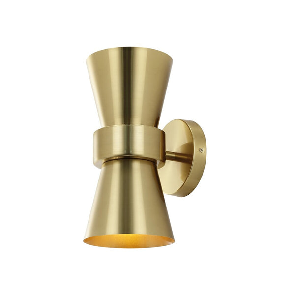 Safavieh Bynner, 2 Light, 7 Inch, Brass, Metal, Wall Sconce Set Of 2	 - Set of 2 Brass Gold SCN4108A-SET2