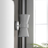 Safavieh 	Bynner, 2 Light, 7 Inch, White, Metal Wall Sconce Set Of 2 - Set of 2 White SCN4108B-SET2