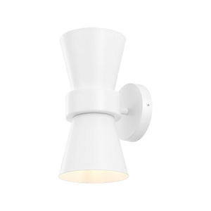 Safavieh 	Bynner, 2 Light, 7 Inch, White, Metal Wall Sconce Set Of 2 - Set of 2 White SCN4108B-SET2