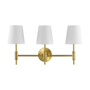 Safavieh Darya, 3 Light, 24 Inch, Brass, Iron Wall Sconce X23 Brass Gold 7" x 24" x 12.5"
