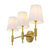 Safavieh Darya, 3 Light, 24 Inch, Brass, Iron Wall Sconce X23 Brass Gold 7" x 24" x 12.5"