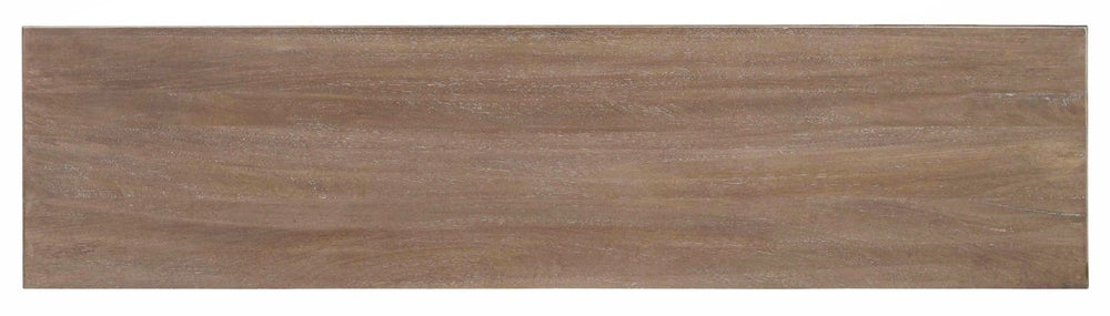 Hooker Furniture Entertainment Console 72-Inches — Light Natural Sandblasted Louvered Tv Stand, Cable Management, Adjustable Shelves 5484-55472-LTWD