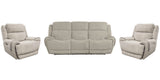 Parker House Spencer - Tide Pebble Power Reclining Sofa And Two Recliners Light Grey 100% Polyester (W) Mspe-311ph-tpe