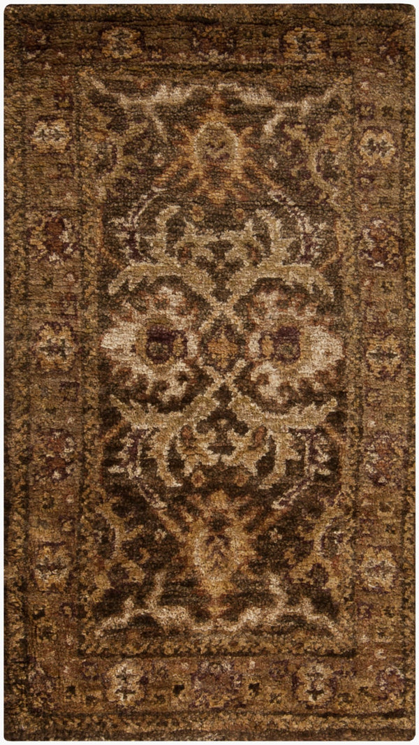 Surya Scarborough 5' X 8' Hand Made Jute Rug - Elegant Low Pile Design For Timeless Home Decor Charm Dark Brown Jute Scr5105-3353