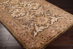 Surya Scarborough 5' X 8' Hand Made Jute Rug - Elegant Low Pile Design For Timeless Home Decor Charm Dark Brown Jute Scr5105-3353