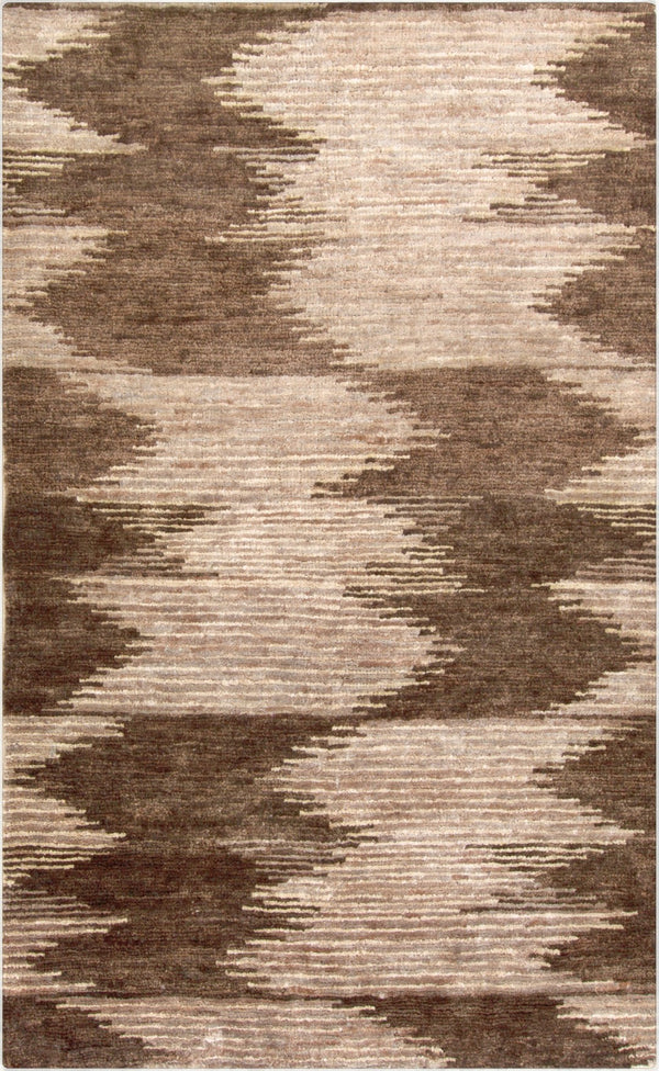 Surya Scarborough 5' X 8' Hand Made Jute Rug - Elegant Low Pile Design For Timeless Home Decor Charm Dark Brown Jute Scr5134-811