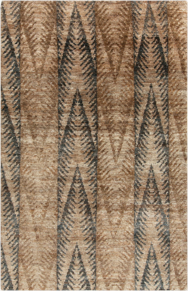 Surya Scarborough 5' X 8' Hand Made Jute Rug - Elegant Low Pile Design For Timeless Home Decor Charm Dark Brown Jute Scr5135-811