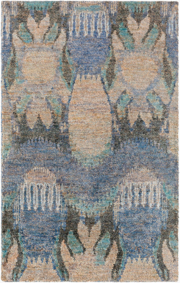 Surya Scarborough 5' X 8' Hand Made Jute Rug - Elegant Low Pile Design For Timeless Home Decor Charm Ink Blue Jute Scr5148-58