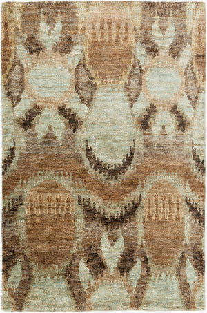 Surya Scarborough 5' X 8' Hand Made Jute Rug - Elegant Low Pile Design For Timeless Home Decor Charm Light Sage Jute Scr5151-58