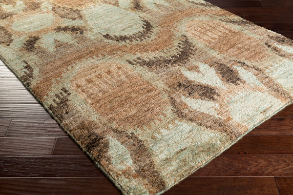 Surya Scarborough 5' X 8' Hand Made Jute Rug - Elegant Low Pile Design For Timeless Home Decor Charm Light Sage Jute Scr5151-268