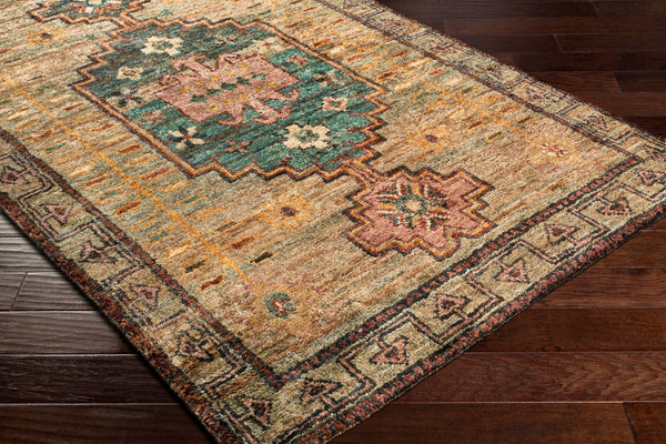 Surya Scarborough 5' X 8' Hand Made Jute Rug - Elegant Low Pile Design For Timeless Home Decor Charm Medium Green Jute Scr5161-69