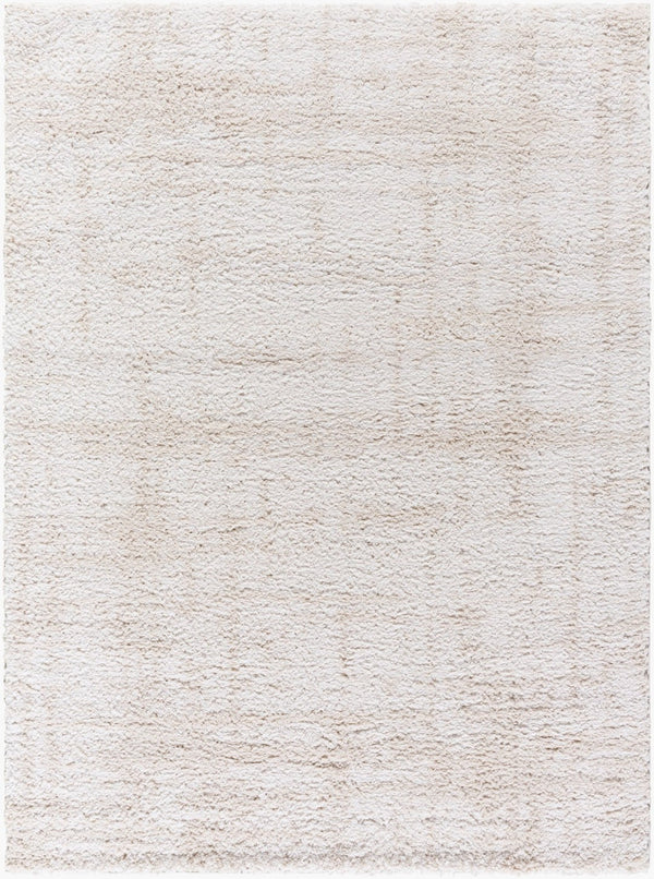 Livabliss Sacramento Shag Plush Polyester Area Rug Machine Woven for Living Room or Bedroom White, Oatmeal 7'10" x 10' SCS2300-71010