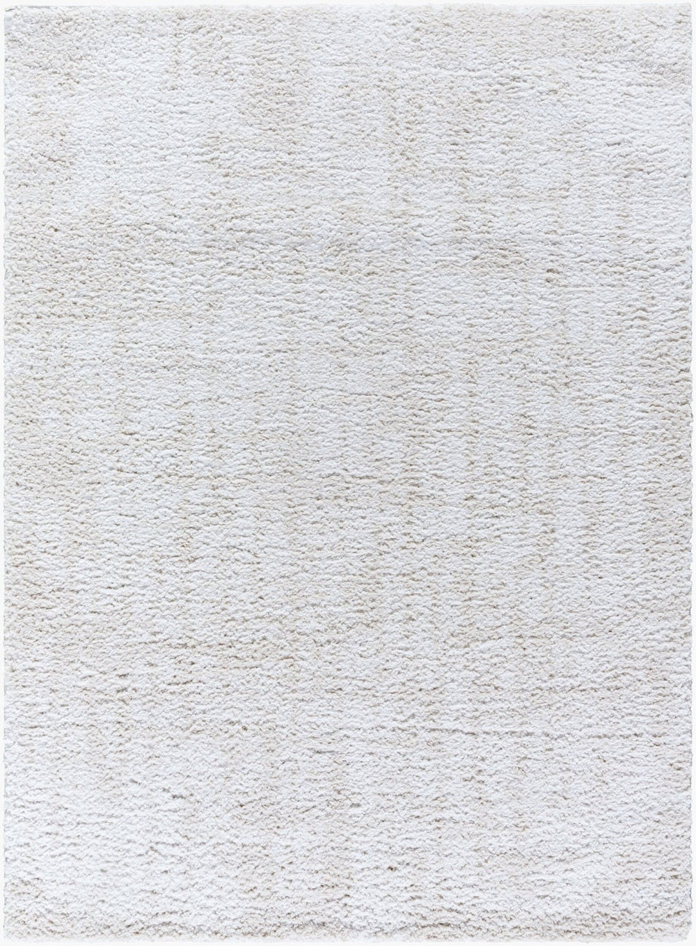 Livabliss Sacramento Shag Plush Polyester Area Rug Mid Century Modern Style for Living Rooms White, Oatmeal 7'10" x 10' SCS2302-71010