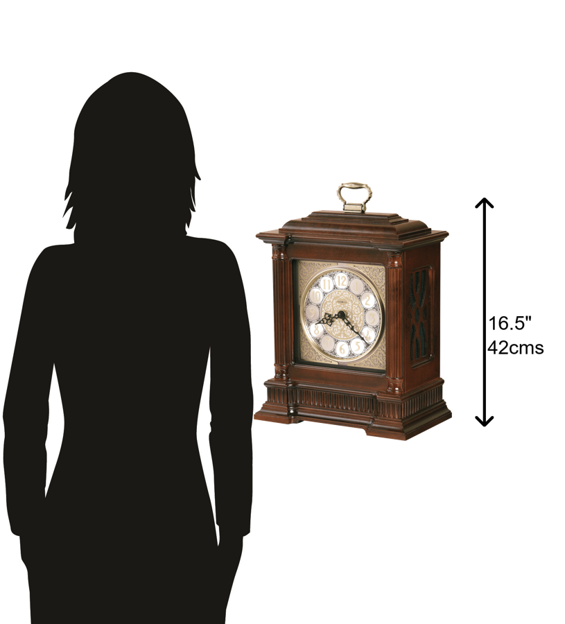 Hekman Furniture 635125 Elegant Akron Mantel Clock - Windsor Cherry Finish, Dual-chime, Stylish Design & Features Windsor Cherry Akron Mantel Clock 635125