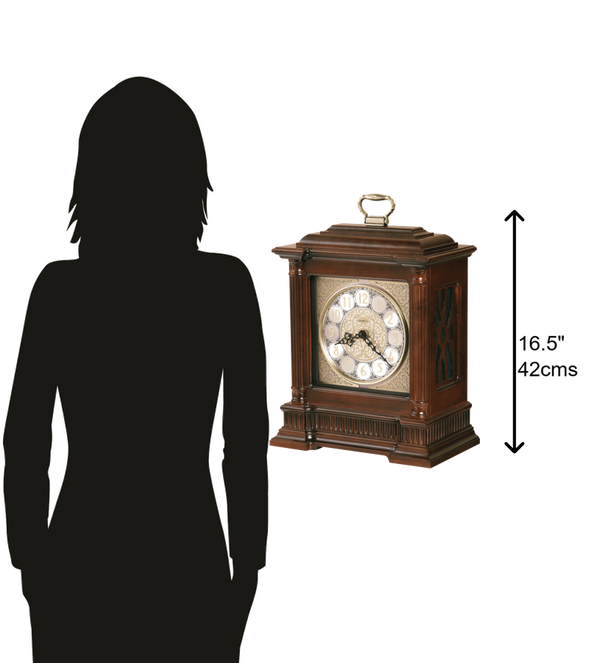 Hekman Furniture 635125 Elegant Akron Mantel Clock - Windsor Cherry Finish, Dual-chime, Stylish Design & Features Windsor Cherry Akron Mantel Clock 635125