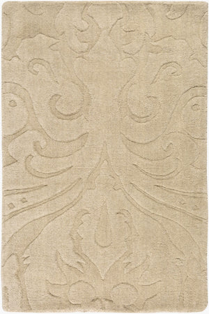 Surya Sculpture 2' X 3' Hand Loomed Wool Rug - Timeless Elegance & Comfort For Your Home Décor Space Beige Wool Scu7512-23